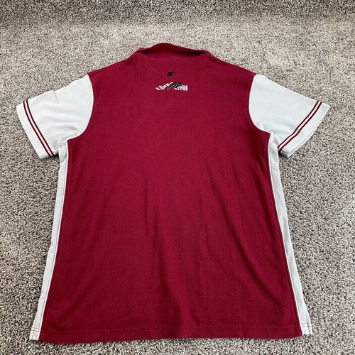 Joe Gibbs Racing Shirt Adult Extra Large Red White Polo Race Cars Mens - Picture 5 of 7