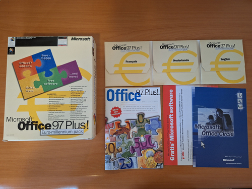 Microsoft Office 97 Plus! Euro Millennium Pack *Super Rare Benelux Only EN/NL/FR - Afbeelding 3 van 3