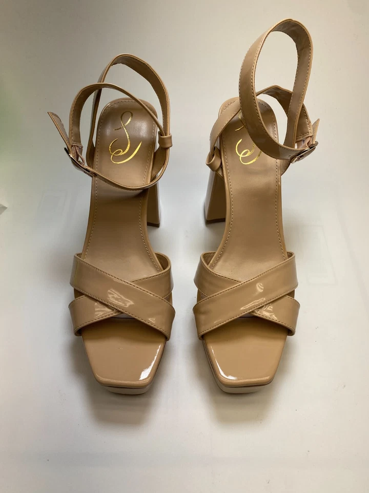 Sam Edelman Mujer Nolita Nude Charol Correa Plataforma Talla 10 Foto 2 de 4