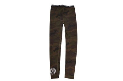 Chrome Hearts Womens Leggings Long Johns Size Medium Green Brown