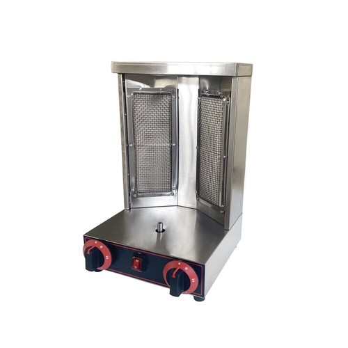 LP Gas Shawarma Grill Machine Vertical Broiler Gyro Machine with 2 Burners - Picture 19 of 23