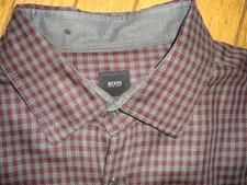 BOSS HUGO BOSS MEN'S TAILORED FIT SIMON BUTTON UP SHIRT SIZE XL HARDLY WORN 
