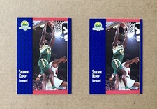 1991-92 Fleer Shawn Kemp #192.  Seattle Supersonics.  Lot of 2 cards
