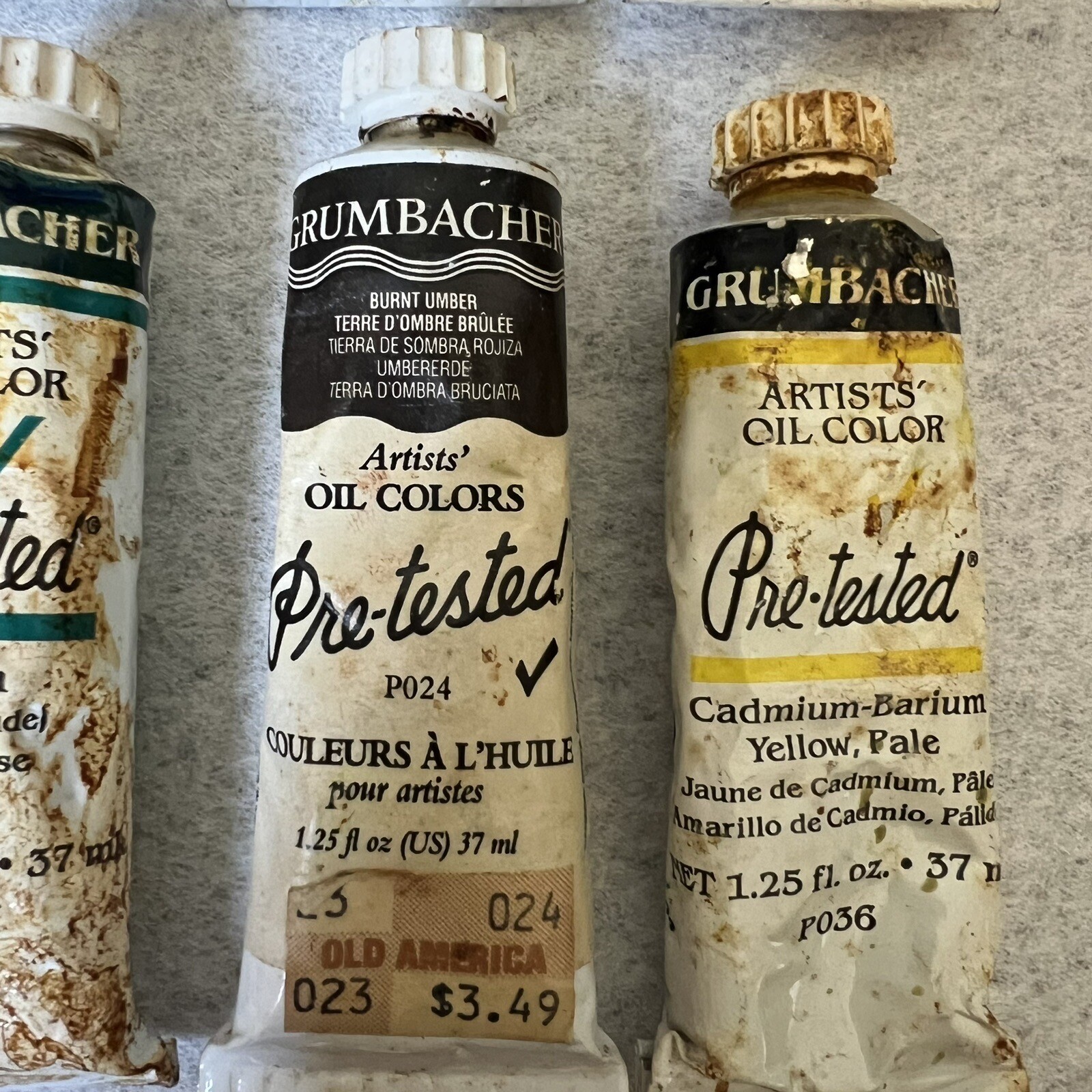 Vintage Grumbacher Oil Paint Lot Pretested Assorted Colors Used Set Over 1 lb. eBay