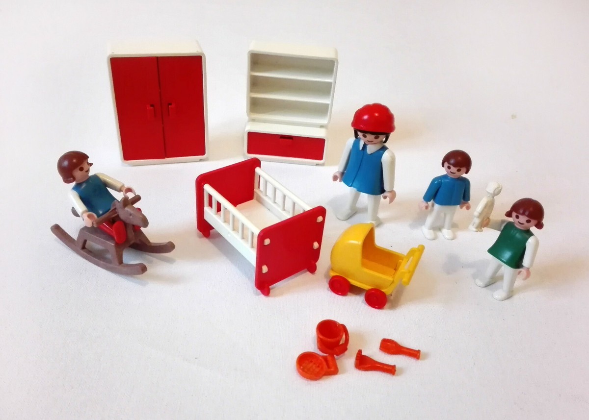 Set Playmobil Vintage "City Life" - Bureau, Armoire, Tapis Pour Chambre D'enfant - Réf. 5333 (2010) - Occasion