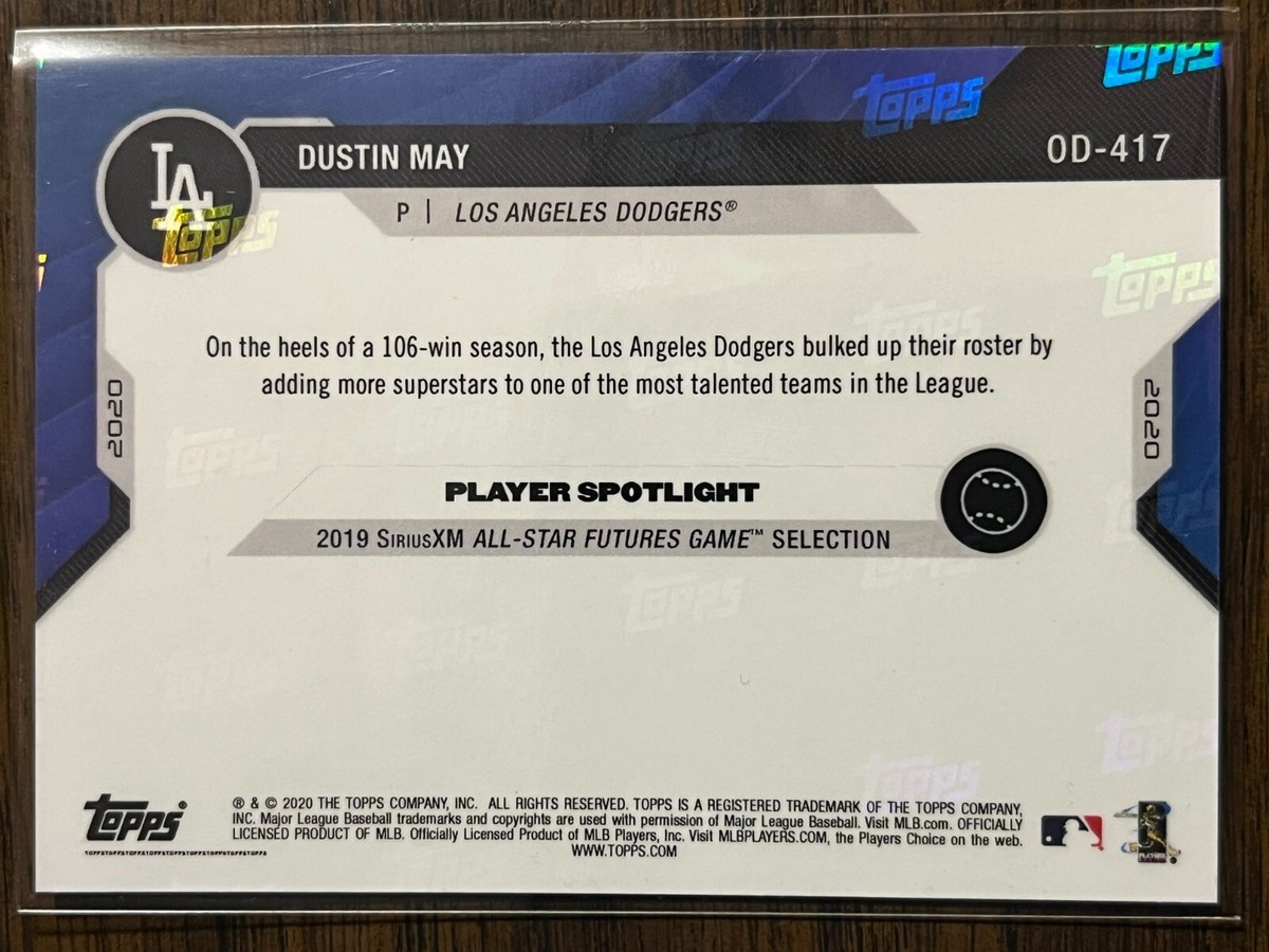 2020 Topps Now #OD-417 Dustin May Los Angeles Dodgers RC