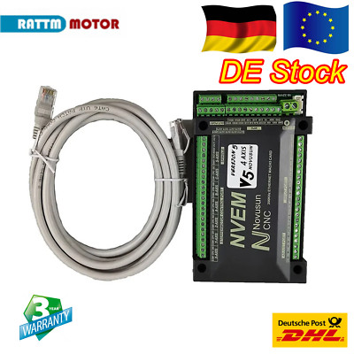 「DE」 4 Achse Ethernet Karte CNC Steuerung mach3 CNC Controller Board NVEM 12-32V