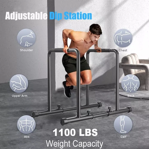 Dip Barren Verstellbare Dip Dipstation Parallettes Ständer Push Up Bars Station - Bild 1 von 10