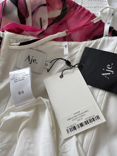 Aje Dress BNWT Size AU 10/ US 6/ Medium Cordelia Corset Maxi Floral Off Shoulder - Foto 21 di 21