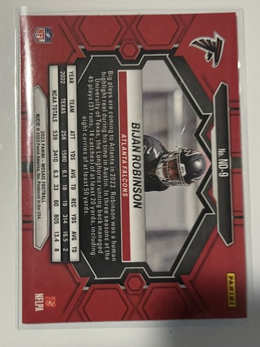 2023 Panini Select Bijan Robinson Rookie 4 Card Lot Atlanta Falcons - Picture 7 of 9
