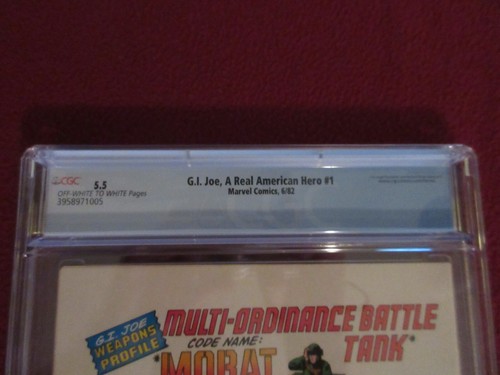 RARE 1982 1st ISSUE  G.I. JOE  MARVEL COMIC CGC 5.5 - Picture 4 of 8