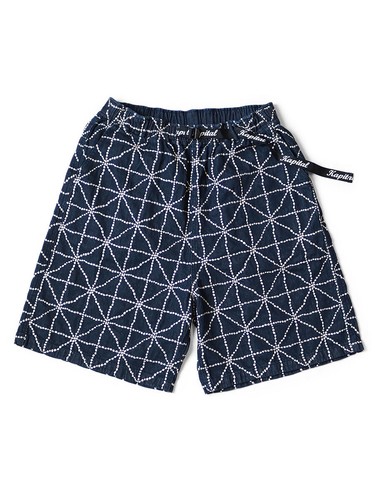 KAPITAL "8 remise oz denim FOLK-DOJO broderie short facile" indigo hommes 3 tailles 18431