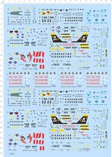 1/144 F-14 F-15 F-4 F/A-18 F-20 F-16XL Fighter WW2 German Tank Water Slide Decal
