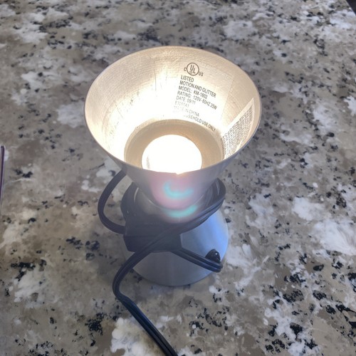 Motion and Glitzer Lava Lampe Basis silber 6 Zoll x 3,5 Zoll Durchmesser Modell Km-1802