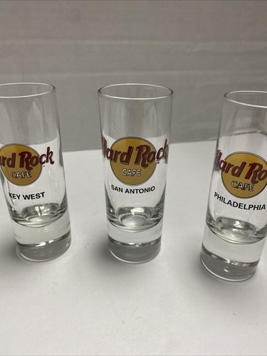 Hard Rock Cafe Shot Glasses Double Shot (Lot of 6) Philadelphia, Key West & More - Picture 6 of 13