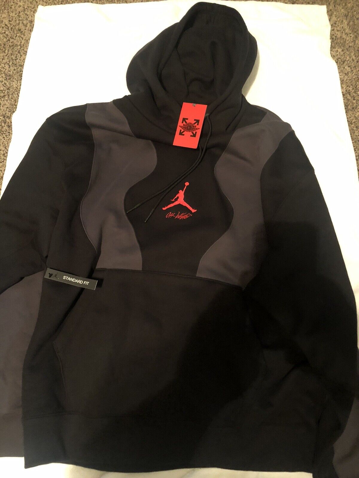 Off-White x Jordan Hoodie, Black, Men's 2XL And Pants. Sold As A Set |