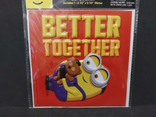 Minions Rise Of Gru BETTER TOGETHER Reusable 3d Sticker Brand New Sealed - Picture 2 of 5