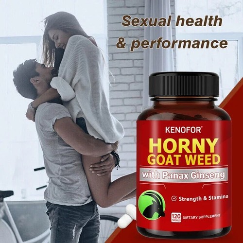 Horny Goat Weed and Ginseng Premium Capsules 30 To 120 Capsules - Picture 1 of 11