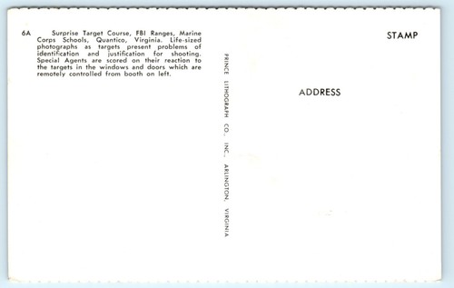 Quantico VA FBI Hogans Alley Postkarte - Bild 3 von 3