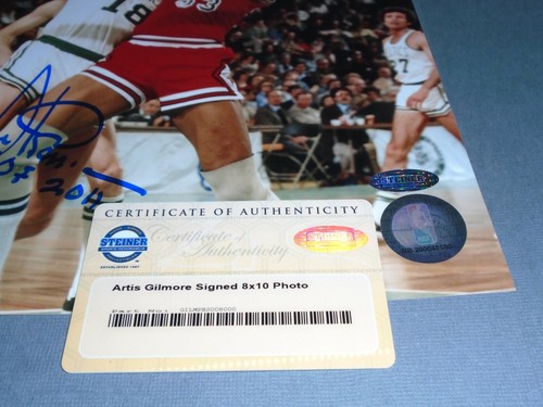 Artis Gilmore Firmado Chicago Bulls 8x10 Foto Autografiada Steiner Sports COA 1A - Imagen 4 de 4