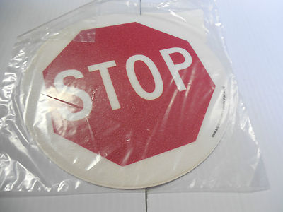 NEW ACCUFORM STOP SIGN STICKERS PK OF 2 MFS223 8''