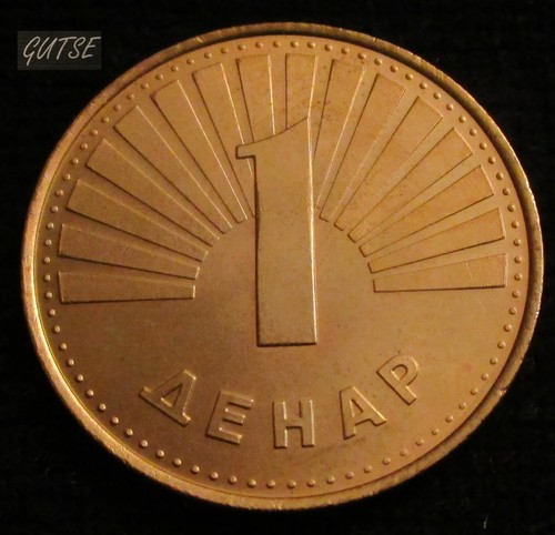 MACEDONIA DEL NORTE, 1 DENARIO 2001, PERRO OVEJERO MACEDONIO, SIN CIRCULAR. - Imagen 2 de 2