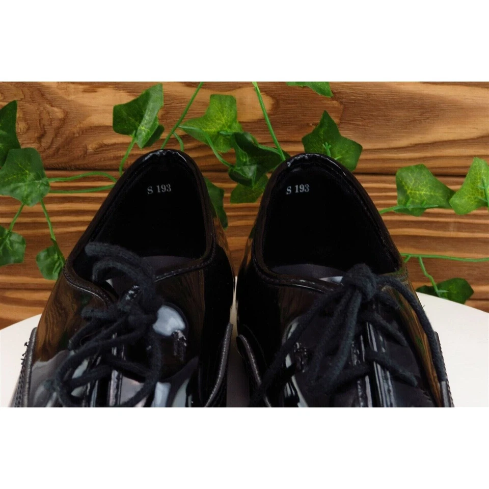 巴克莱鞋 10.5 M 码黑色德比牛津鞋合成男式 — 第 3/4 张图片