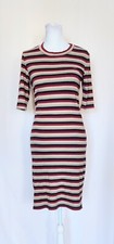 Anthropologie Stateside Short Sleeve Ribbed Shirt Dress Size Medium Striped