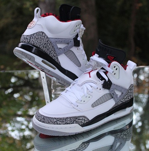 all white spizike jordans