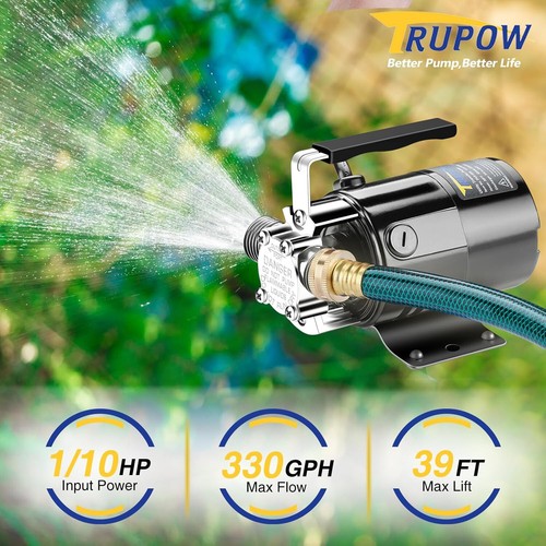 ✅ 1/10HP 330GPH 115-Volt Mini Pompa Acqua Portatile Elettrica Utilità Trasferimento Pozzetto - Foto 2 di 7