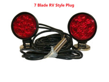 Custer Led Heavy Duty Magnetic Towing Lights 70 Magnets- 7 Blade Rv Style Plug