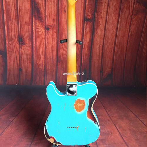 Guitarras eléctricas Relic 6 cuerdas azul TL hardware cromado golpeador blanco - Imagen 4 de 5