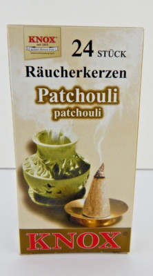 10 NEW Boxes Knox Patchouli Scent Medium Incense Cones for Christmas Smokers