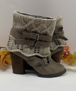 sweater buckle bootie