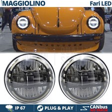 FARI LED DRL PER VW MAGGIOLINO MAGGIOLONE Trasformazione Luci Bianche Potenti
