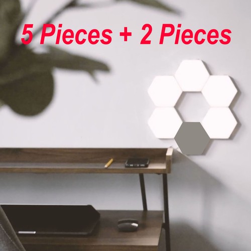10 pcs Modular Touch Sensitive Wall Light Creative Hexagonal Magnetic Tiles Lamp - Picture 14 of 28