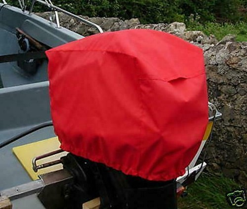 Cubierta de motor fueraborda impermeable ventilada fueraborda 2-5 HP talla 1 roja hecha en el Reino Unido - Imagen 2 de 2