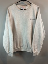 Vintage Champion Sweatshirt Script Logo Gray Crewneck Made in Usa Mens XL