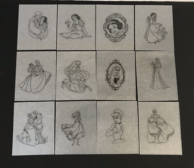 Shrinky Dinks Disney Princess Snow White Aurora Cinderella Belle 12 Vintage Pcs