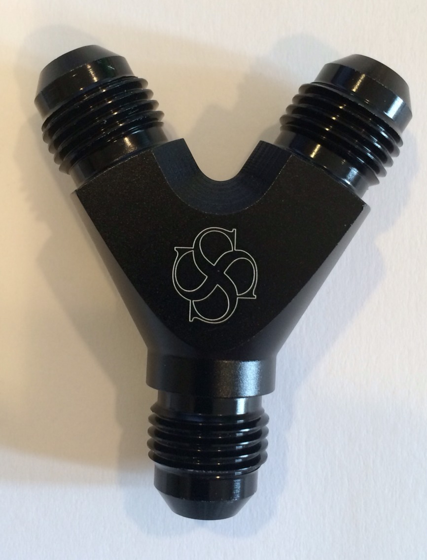 Z120 6AN "Y" Block Fuel Y Fitting Junction Coupler 6/6/6 T 6/6/6