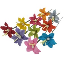 50 Paper Flower Lilies Scrapbook DIY Home Art Wedding Party Craft Supply LY3