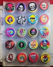 HUGE MILK CAPS/"POGS" LOT 400 w/ BINDER/PROTECTORS NICE VARIETY