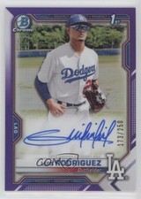 2021 Bowman Chrome Prospect Purple Refractor 173/250 Luis Rodriguez Auto 4k8