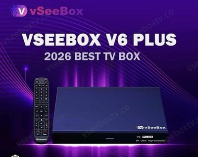 VSeeBox V6 Plus Smart Media Player 8k Ultra HD 64GB ROM 4GB RAM New Sealed