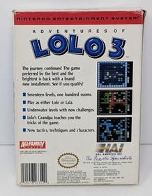Adventures of Lolo 3 (Nintendo NES, 1991) Complete w/ Box & Manual - Tested!