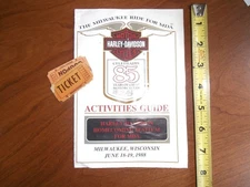 HARLEY-DAVIDSON 1988 MDA RIDE ACTIVITIES GUIDE KNUCKLEHEAD FLATHEAD PANHEAD