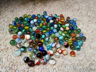 Assorted Collection Of Vintage & Antique Marbles Some Rare Designs