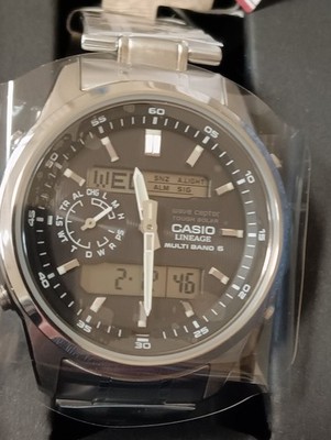 Casio Lineage LCW-M300D-1AJF Stainless Solar Radio Analog Digital Watch in BOx