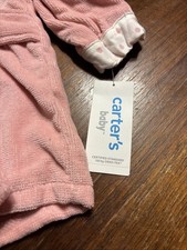 Carter's Llama Bath Hooded Robe for Baby Girl White/Pink, 0-9 Months