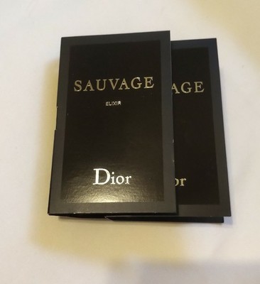 NEW DIOR SAUVAGE ELIXIR CONCENTRATED PERFUME SPRAY SAMPLE SIZES .03 FL OZ x 2
